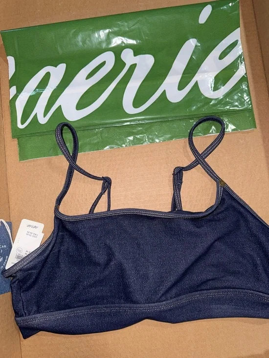 aerie Dark Navy Adjustable Strap Bralette - Picture 1 of 5